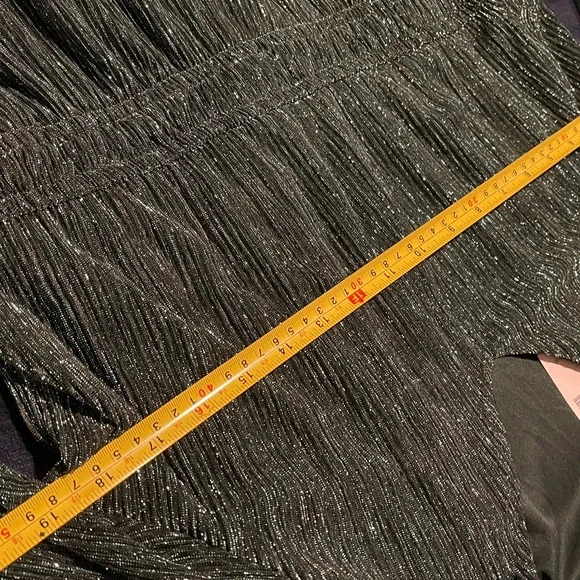 Maurices Green Metallic Thread Ruffle Tiered Midi Dress 1X - Picture 9 of 11